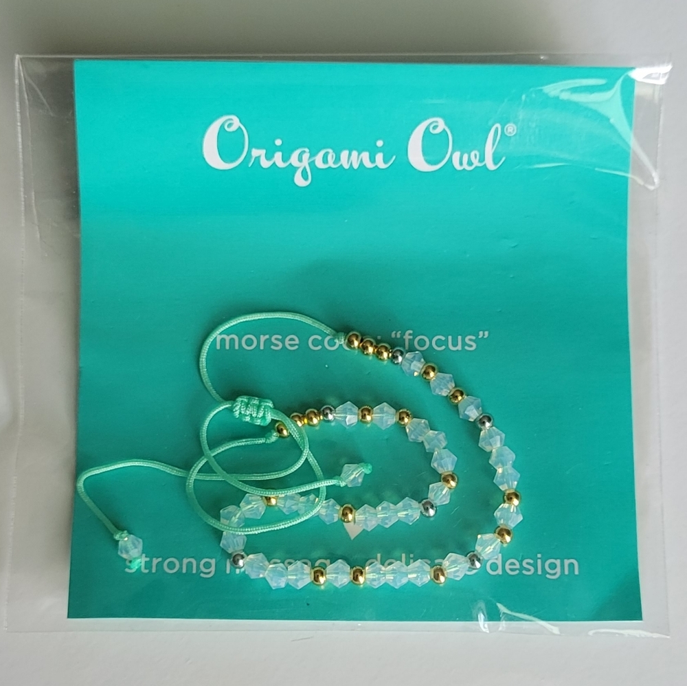 NWT📿 Origami Owl Morse Code Focus Bracelet